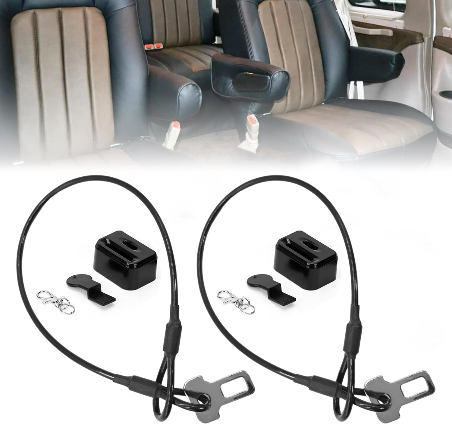 Door Lock - 2'li Paket Emniyet Kemeri Mandalı Güvenlik