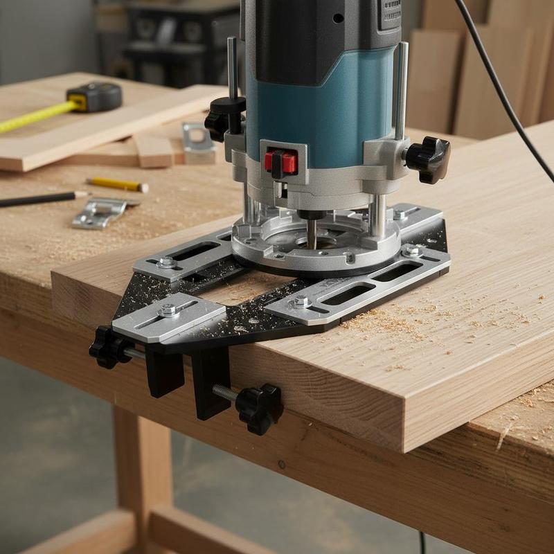 Cabinet Hinges - Alüminyum Alaşımlı Gömme Kilit Şablonu 13x6