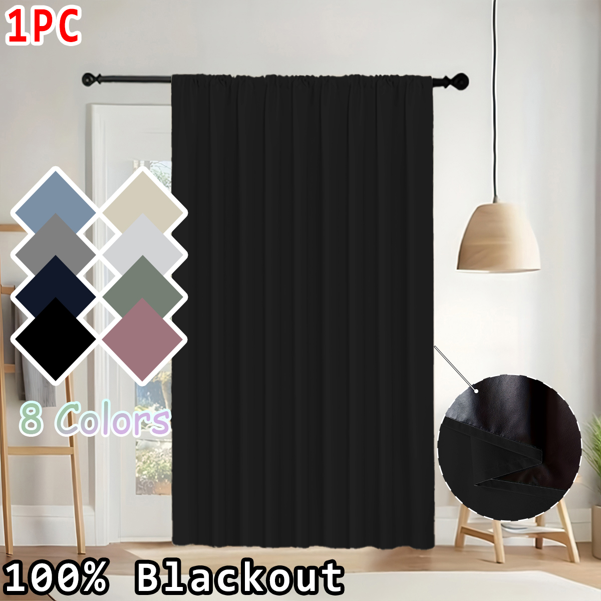 1 Parça Sade Düz Renk %100 Kar - Curtain Rods incelemesi ve fiyatı